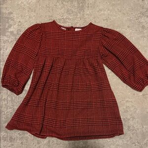 Zara Plaid Red Kids Dress